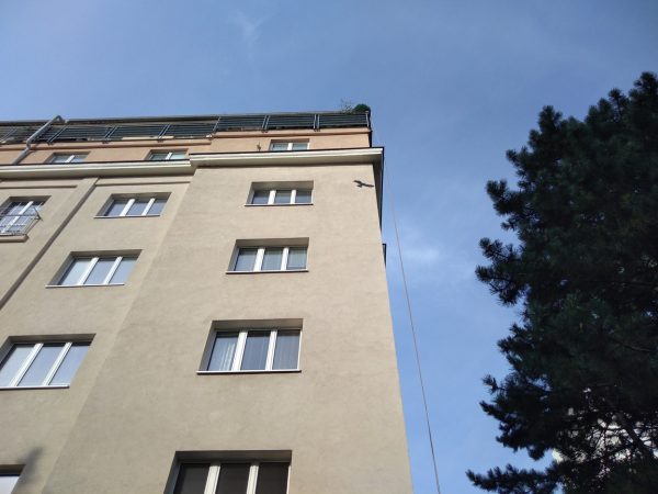 Oprava fasády poškozené ptáky: Praha